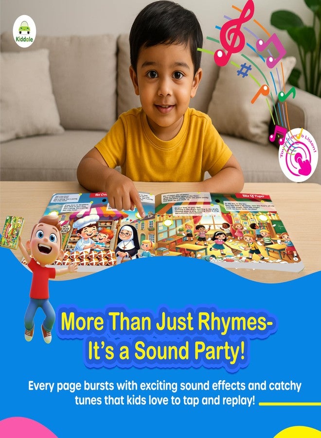 Kiddale 14 Most Loved Rhymes Musical HD Sound Book - Fun Learning with Classic Nursery Rhymes for Kids - Image 4