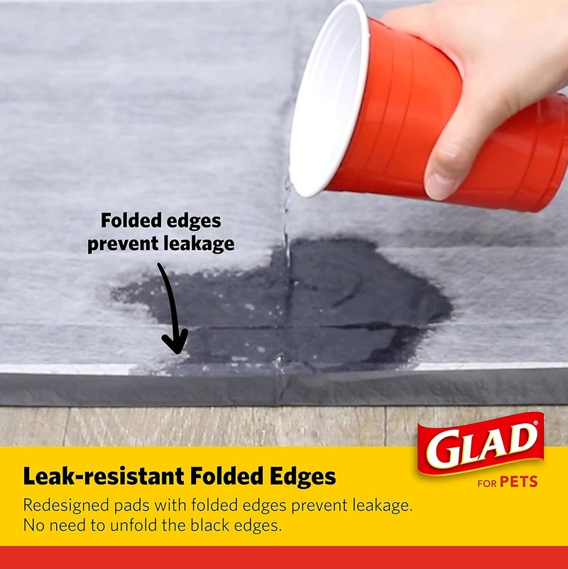 Glad for Pets Black Charcoal Puppy Pads | Puppy Potty Training Pads That ABSORB & NEUTRALIZE Urine Instantly | New & Improved Quality, 150 count - Image 4