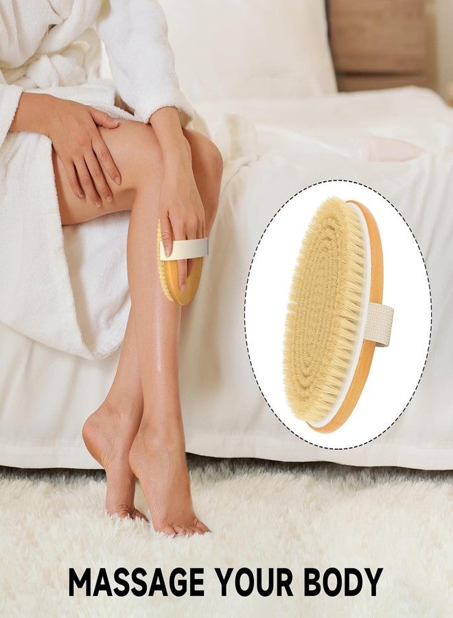 eHomeA2Z Dry Brushing Body Brush Exfoliating Brush Natural Bristle bath Brush for Remove Dead Skin Toxins Cellulite,Treatment,Improves Lymphatic Functions,Exfoliates,Stimulates Blood Circulation (oval) - Image 5
