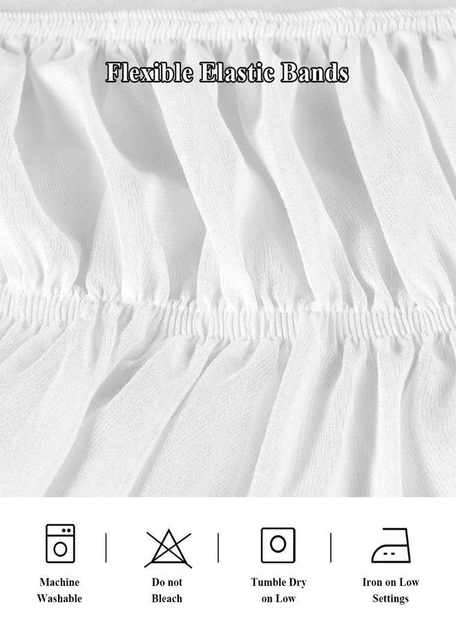 Vandarllin Bed Skirt Green Solid Color Bed Skirt 18 Inch Drop Dark Olive Elastic Wrap Around Bed Skirt Dust Ruffle for Queen Size Bed - Image 5