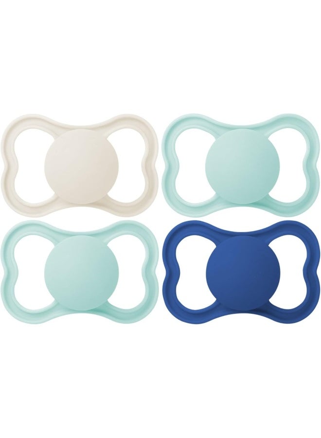 مام Air Matte Pacifiers, for Sensitive Skin, Best Pacifier for Breastfed Babies, Baby Boy Pacifiers, 16+ Months, 4 Count - Image 1