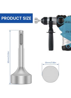 Serplex Serplex Metal Hammer Attachment for Electric Impact Driver 35cm Diameter Hammer Plate Attachment Universal 14 Hex Shank Round Plate Attachment for Electric Driver Rotary Tool  - Image 2
