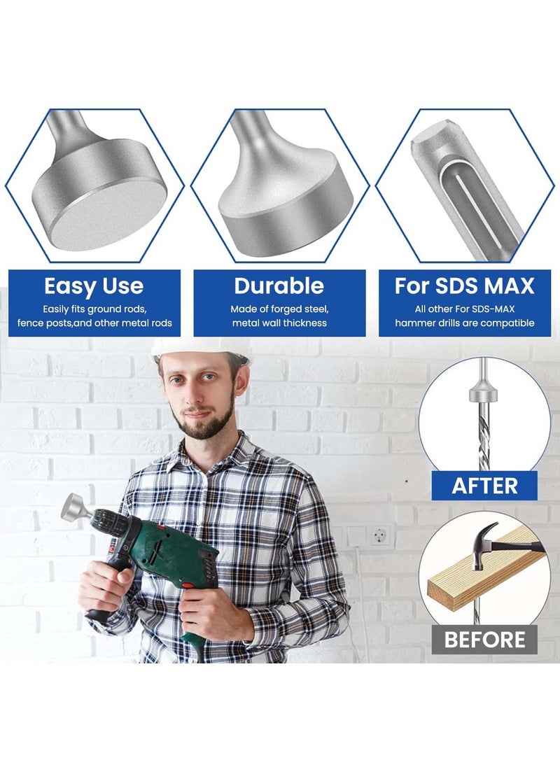 Serplex - Serplex Metal Hammer Attachment for Electric Impact Driver 35cm Diameter Hammer Plate Attachment Universal 14 Hex Shank Round Plate Attachment for Electric Driver Rotary Tool - Image 1