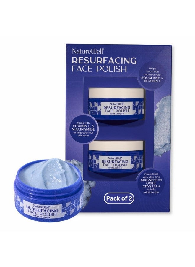 NATURE WELL Resurfacing Ultra-Fine Face Polish, Non-Abrasive Vitamin C & Niacinamide Facial Exfoliator Scrub For Radiant Skin, Revitalizes & Evens Skin Tone, Boosts Hydration, 2.3 Oz Each (Pack of 2) - Image 1
