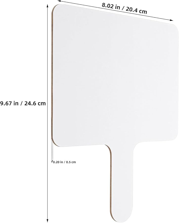 6Pcs Double Sided Wooden Dry Erase Boards Portable Handheld Whiteboards for Classroom Office - Image 2