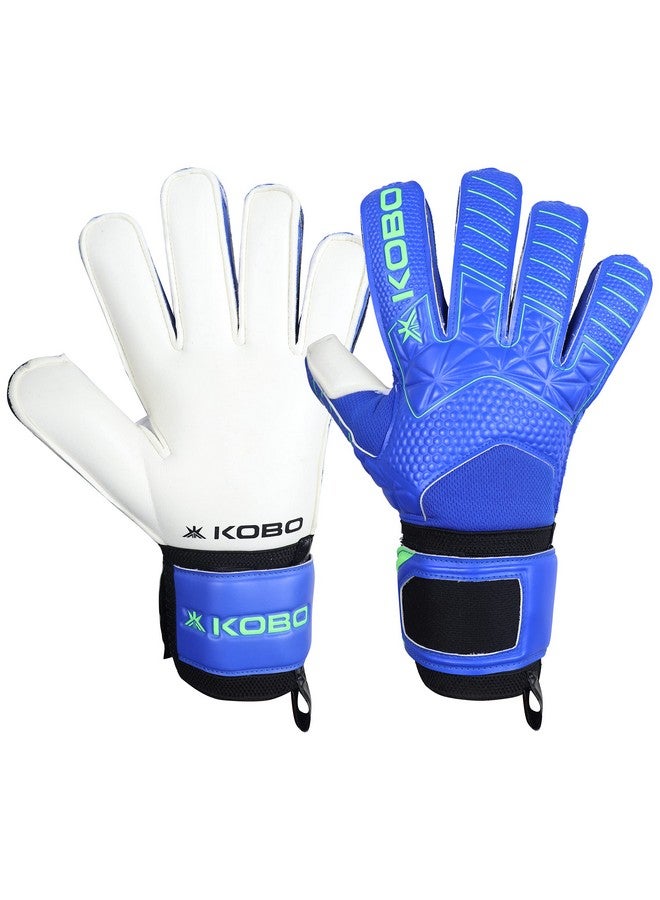 Kobo Latex Football Goalkeeper Gloves Gkg-09 (Size-8.5),Blue - Image 1