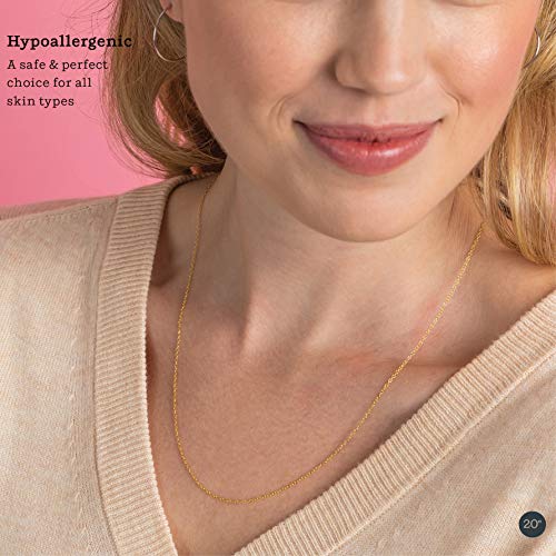 Kezef 1mm 925 Sterling Silver Necklace for Women | 16-36 inch long Silver, 18k Gold, Rose Gold Necklaces for Women - Made In Italy Real Cable Chain Jewelry | Dainty cadena de plata s925 para mujer - Image 2