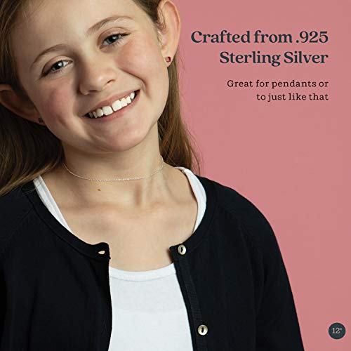 Kezef 1mm 925 Sterling Silver Necklace for Women | 16-36 inch long Silver, 18k Gold, Rose Gold Necklaces for Women - Made In Italy Real Cable Chain Jewelry | Dainty cadena de plata s925 para mujer - Image 3