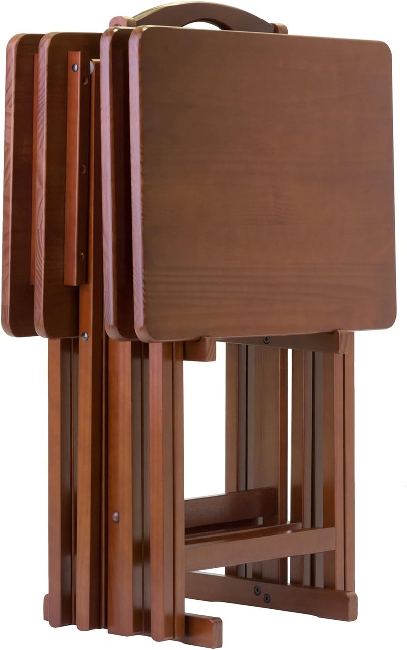 وينسم طاولة الوجبات الخفيفة Alex، جوز، 19.06×14.57×25.98، مجموعة 5 قطع - Image 5