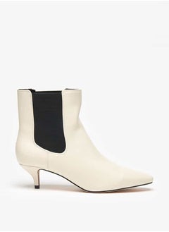 Celeste Women's Solid Slip-On Ankle Boots with Stilleto Heels  - Image 3