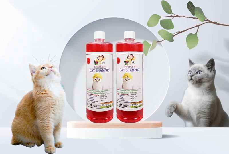 SWACCH CAT Shampoo (1 Litre) (Pack of 2) Jasmine - Image 1