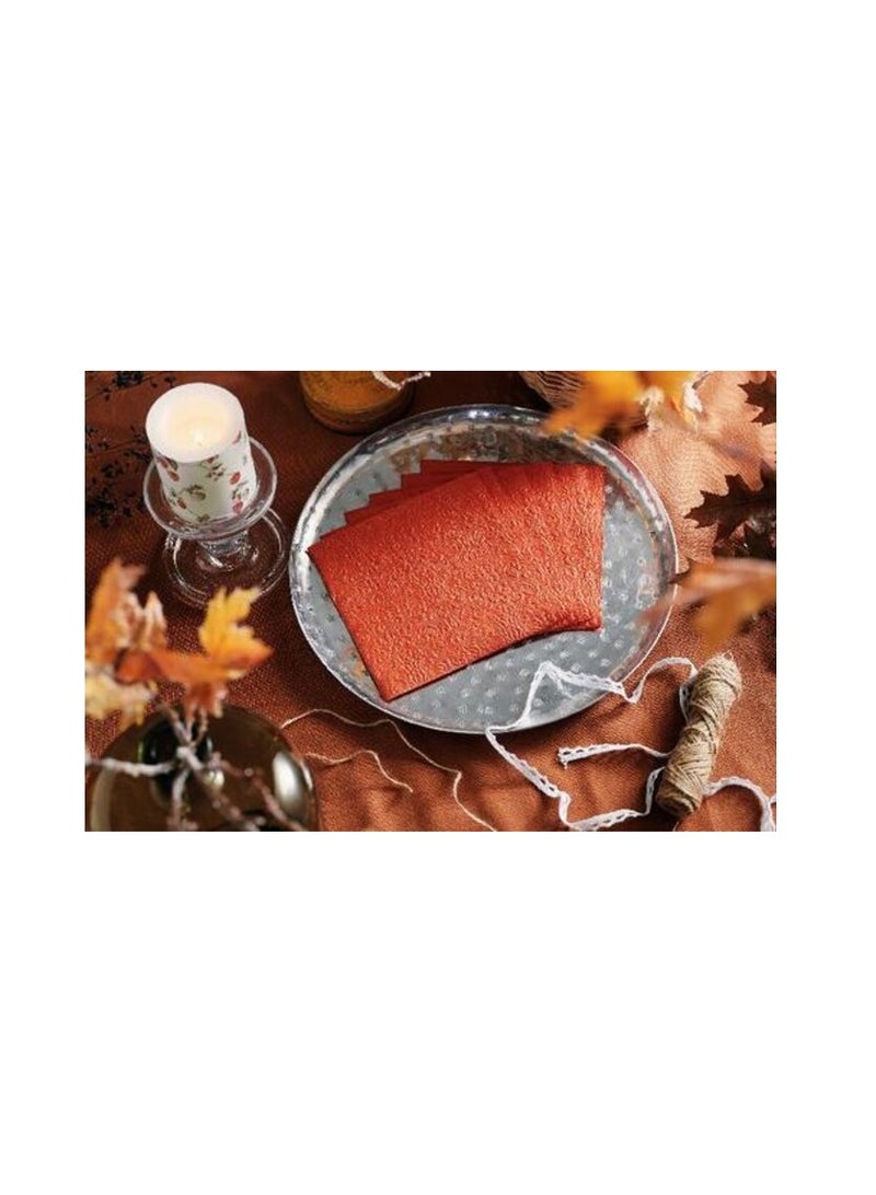 Ambiente Large Embossed Napkins, Ocher - Image 2