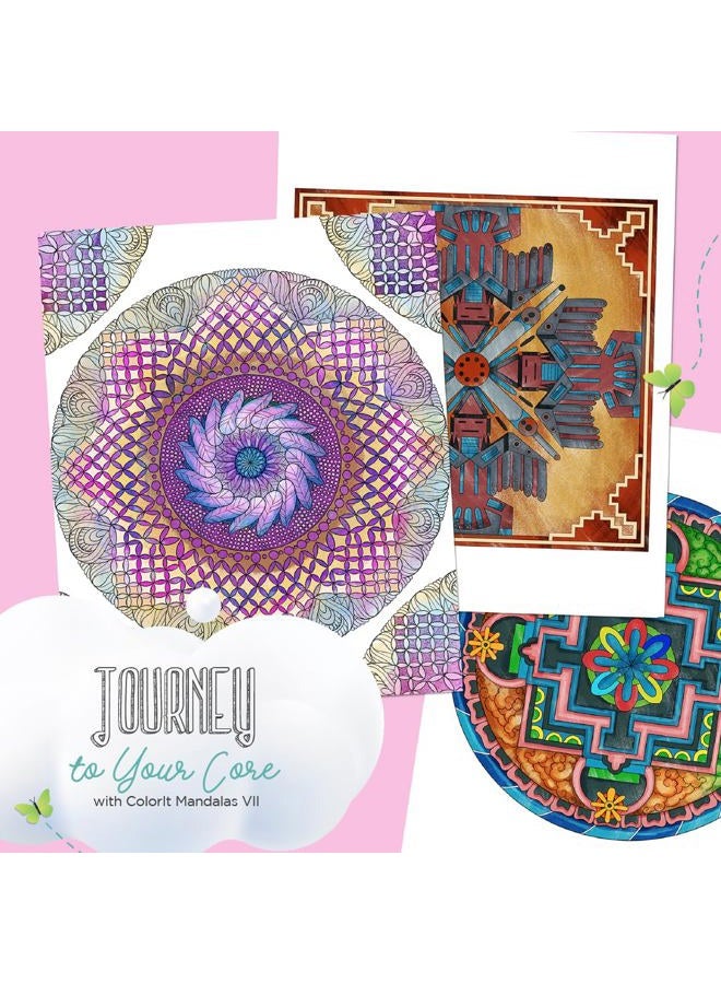ColorIt Mandalas to Color, Volume VII Coloring Book for Adults 50 Cultural Mandala Patterns and Designs, Spiral Binding, USA Printed, Lay Flat Hardback Book Cover, Ink Blotter - Image 2