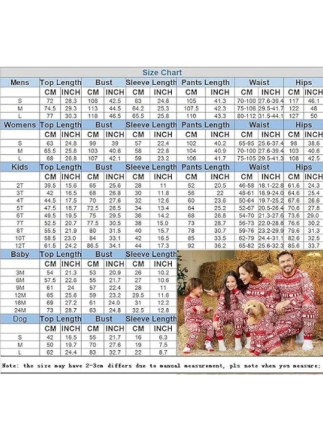 GGEROU بدلات بيجاما عائلية متطابقة بدلات بيجاما متطابقة للبالغين والأطفال والأزواج والأطفال في العطلات مهرجان ملابس نوم بأكمام طويلة مجموعات استرخاء للعطلات - Image 3