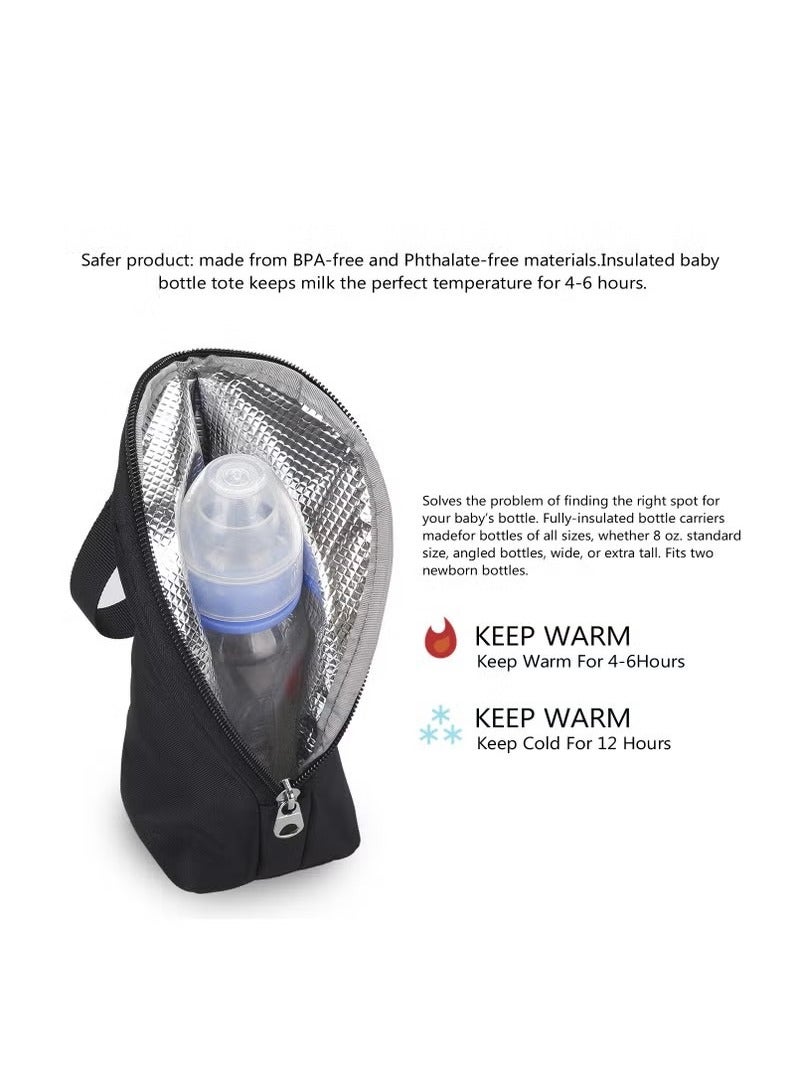 Insulated Baby Bottle Bags, Portable Breastmilk Storage Tote Thermal Feeding Pouch Holder Travel Carrier, Heat Preservation and Cold Preservation - Image 4