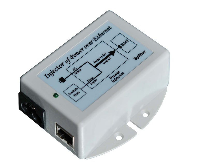 Tycon Systems TP-POE-24G 24W Gigabit POE Power Inserter - US Power Cord, 24V - Image 1