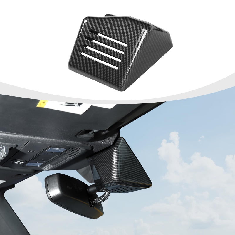 RAZPOY Inner Rearview Mirror Base Cover Trim Compatible with 20212023 Ford Bronco Carbon Fiber Interior Accessories