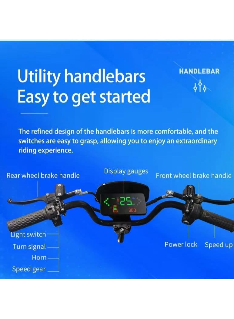 Challenger Electric Scooter Bike Battery 60V - 1000W BLACK - Image 5