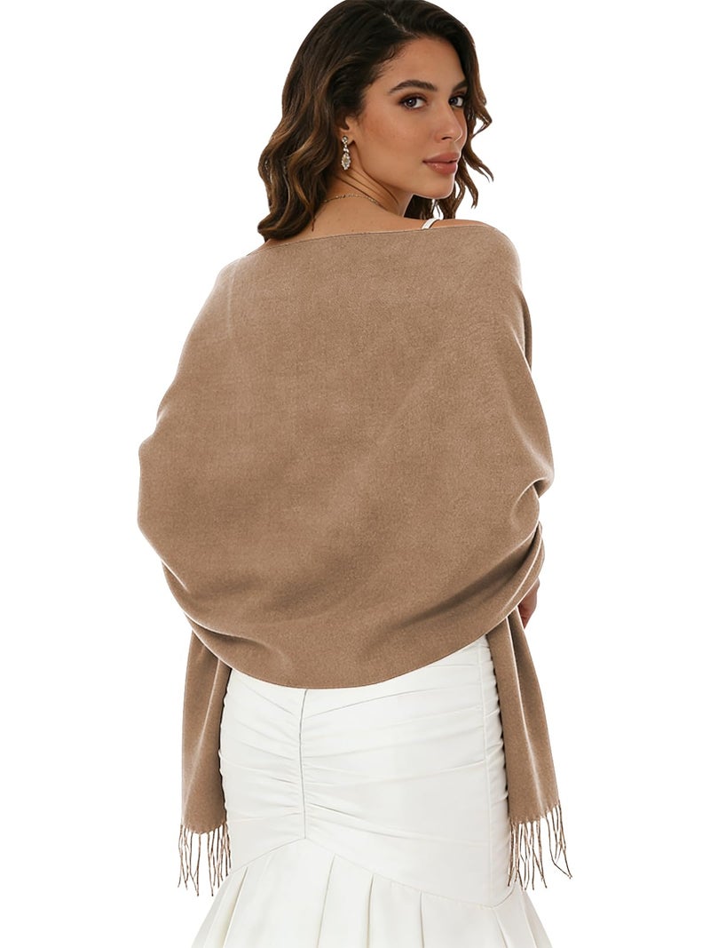 Sumolux Scarf for Women Pashmina Shawls Wraps for Evening Dresses Wedding Bridesmaid Gifts Winter Warm Soft Scarves - Image 1