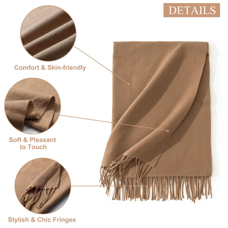 Sumolux Scarf for Women Pashmina Shawls Wraps for Evening Dresses Wedding Bridesmaid Gifts Winter Warm Soft Scarves - Image 4
