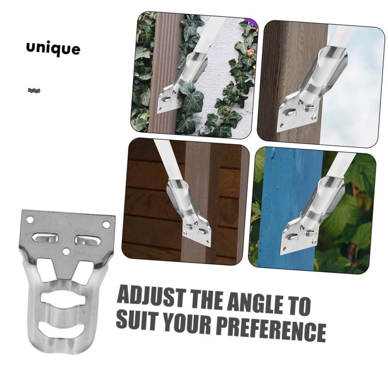 6 Pieces Flag Pole Bracket Mount Boat Wall Mount Small Holder Adjustable Bracket White - Image 4
