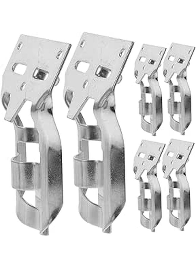 6 Pieces Flag Pole Bracket Mount Boat Wall Mount Small Holder Adjustable Bracket White - Image 1