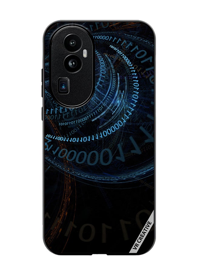 VR CREATIVE Protective Case Cover For Oppo Reno 10 Pro Plus Binary Code Abstract Design Multicolour - Image 1