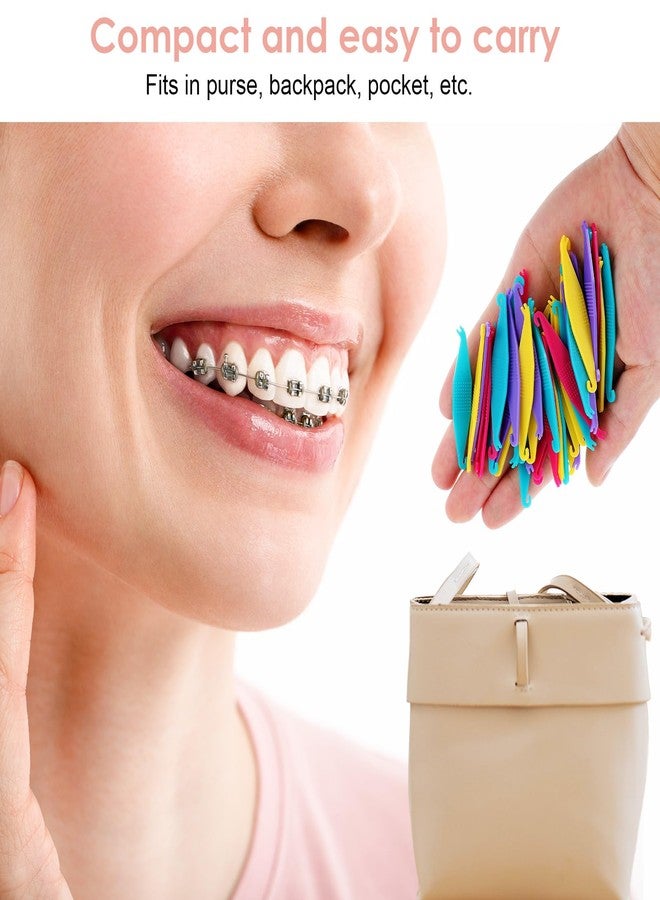 HaiFafafaing 200 Pcs Braces Rubber Band Tool, Colorful Plastic Orthodontic Rubber Band with Hook and Pusher, Disposable Dental Rubbers Bands for Braces - Image 5