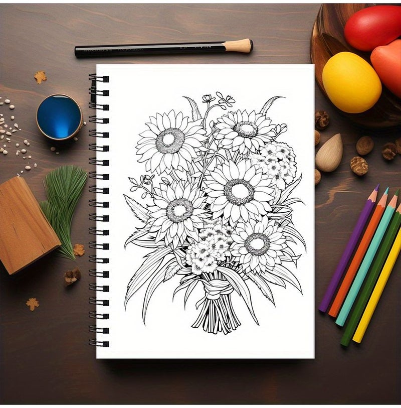 Verdure Coloring Book 1pc 22 Pages Stress Relief for Adults and Teens - Image 4