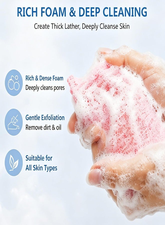 Pluzmecalm 6 PCS Exfoliating Mesh Soap Pouch Bubble Net for Sack Saver Pouch Drawstring Foaming Net for Body Facial Cleaning Tool, 5 Colors - Image 5