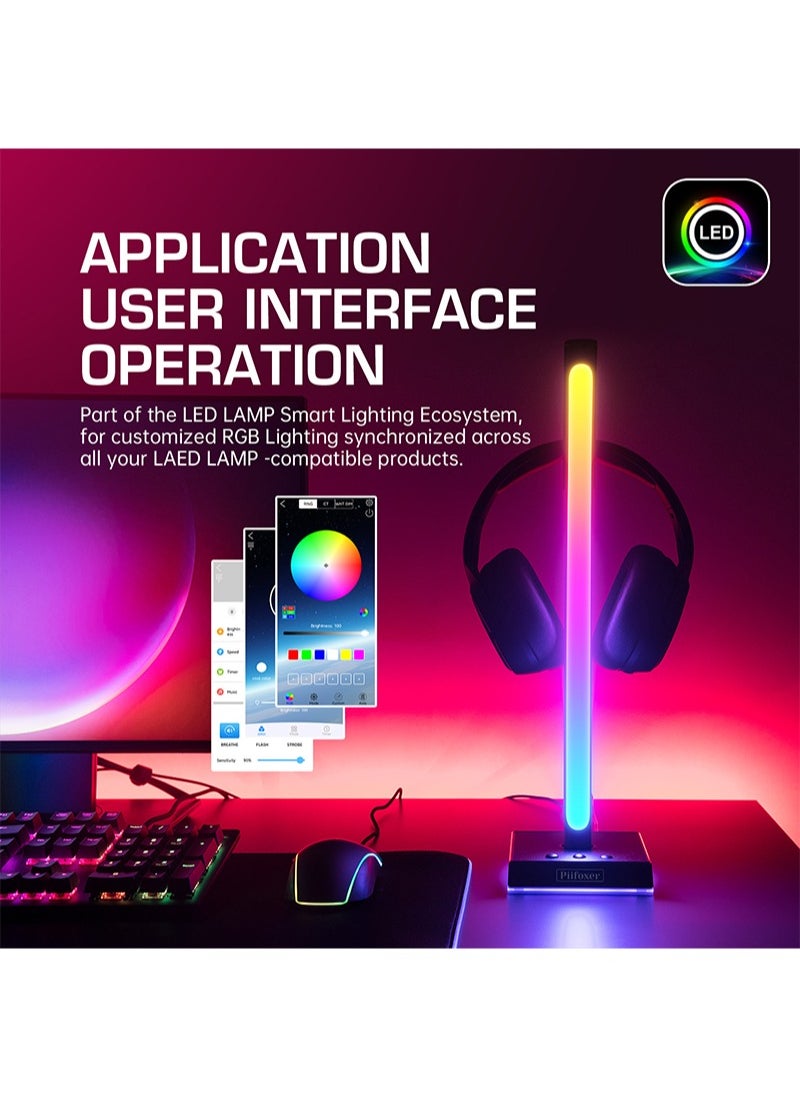 FlashHawk 2 Pack Smart LED Light Bars, RGB Gaming Lights with Headset Holder Sync with Music,Video,Game , APP Remote Control  - Image 4