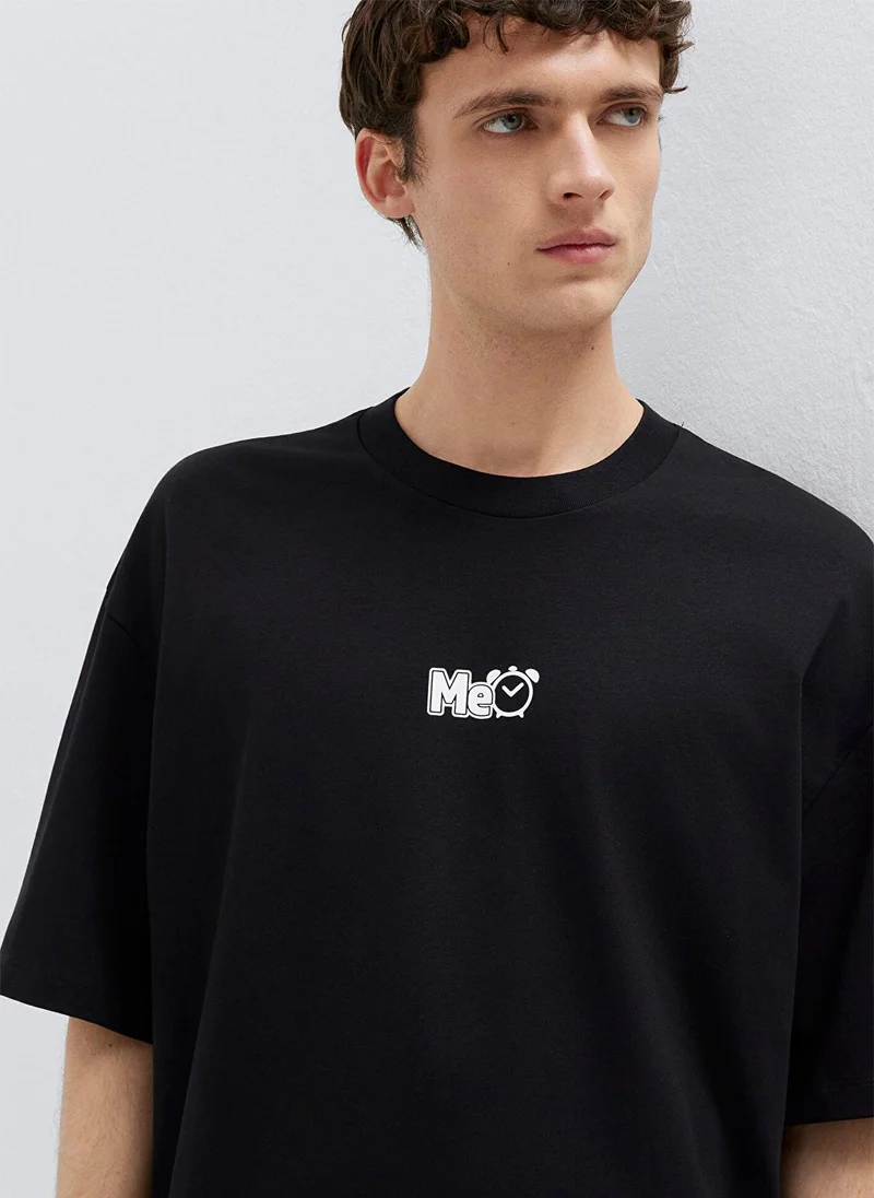 Mavi Printed Black T-Shirt