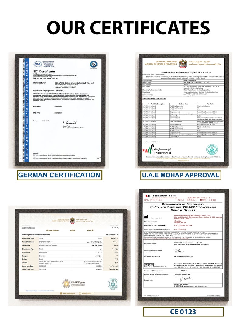 Dada Dotted & Ribbed 3 Pcs Condoms - Image 5