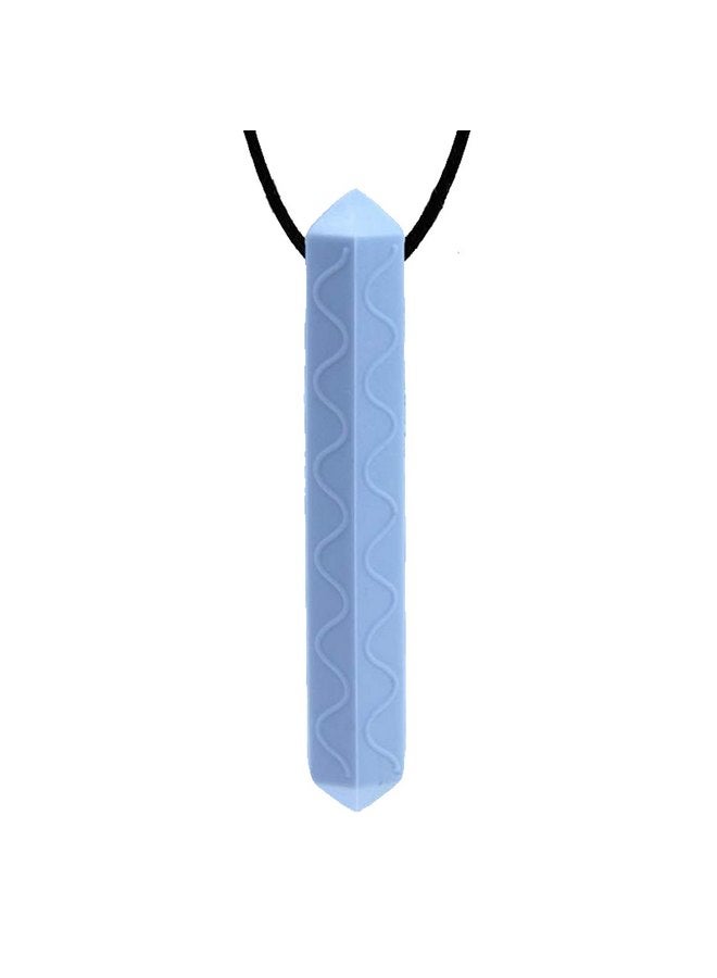GNAWRISHING GNAWRISHING Sensory Chew Necklace 1-Pieces-Diamond Chew Necklaces for Kids with Autism, ADHD, SPD, Chewing, Oral Motor (Baby Blue) - Image 1