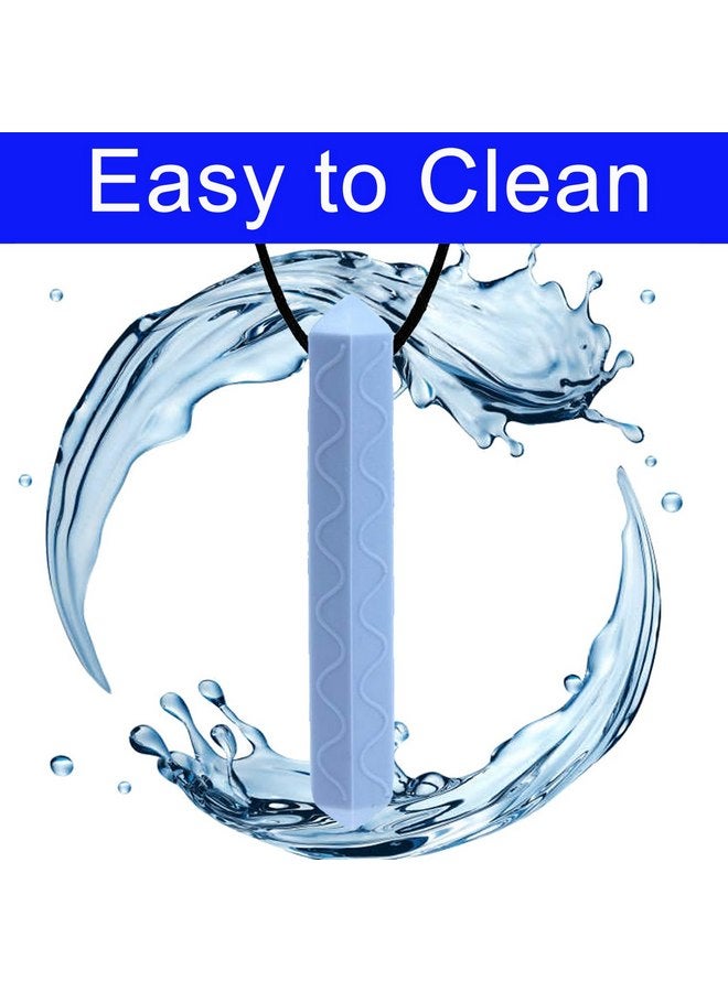 GNAWRISHING GNAWRISHING Sensory Chew Necklace 1-Pieces-Diamond Chew Necklaces for Kids with Autism, ADHD, SPD, Chewing, Oral Motor (Baby Blue) - Image 3