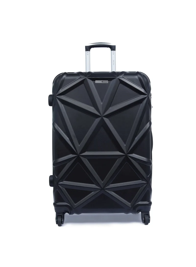 بارا جون Matrix 28-Inch Large ABS Hard Case Checked-In Luggage Trolley Bag with 8 Spinner Wheels and Lock – Black