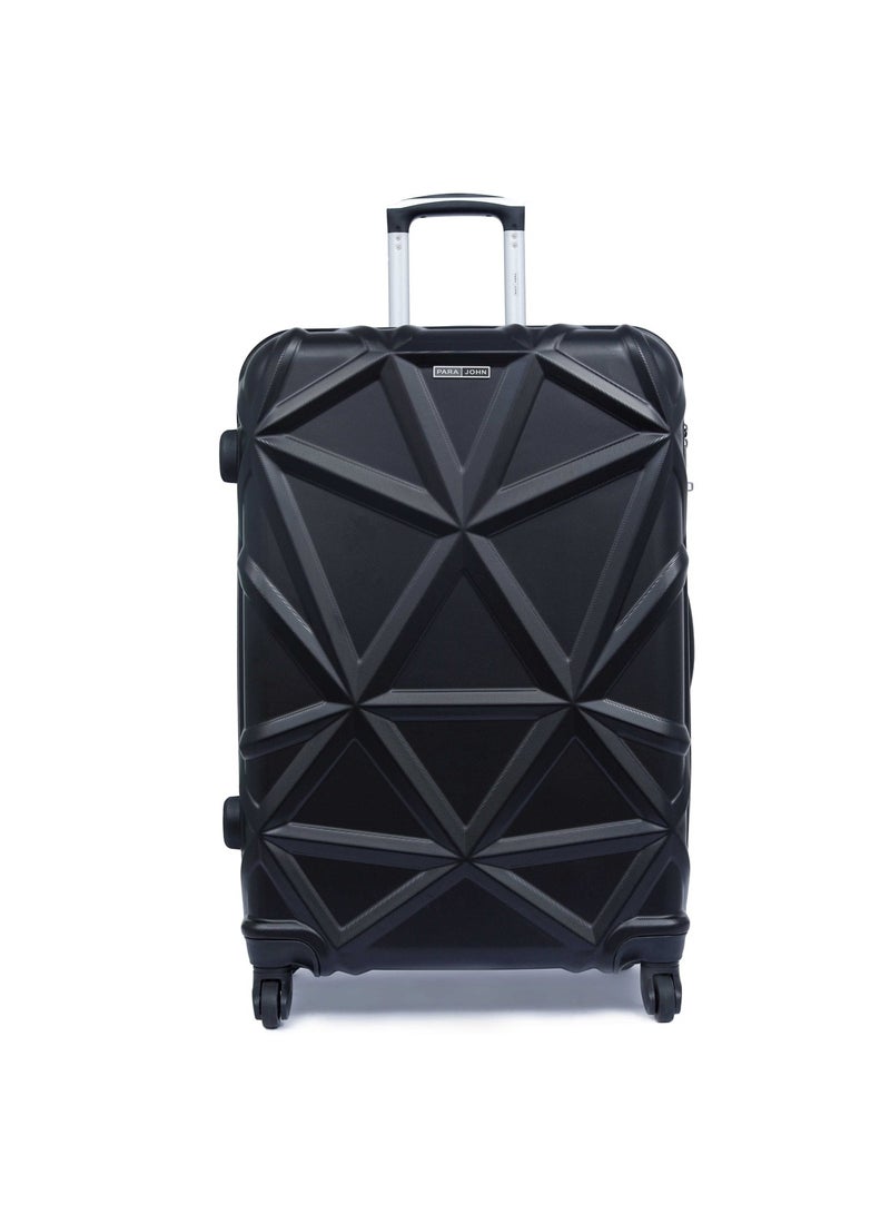 PARAJOHN Matrix 28-Inch Large ABS Hard Case Checked-In Luggage Trolley Bag with 8 Spinner Wheels and Lock – Black - Image 2