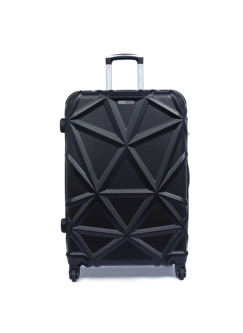 PARAJOHN Matrix 28-Inch Large ABS Hard Case Checked-In Luggage Trolley Bag with 8 Spinner Wheels and Lock – Black  - Image 1