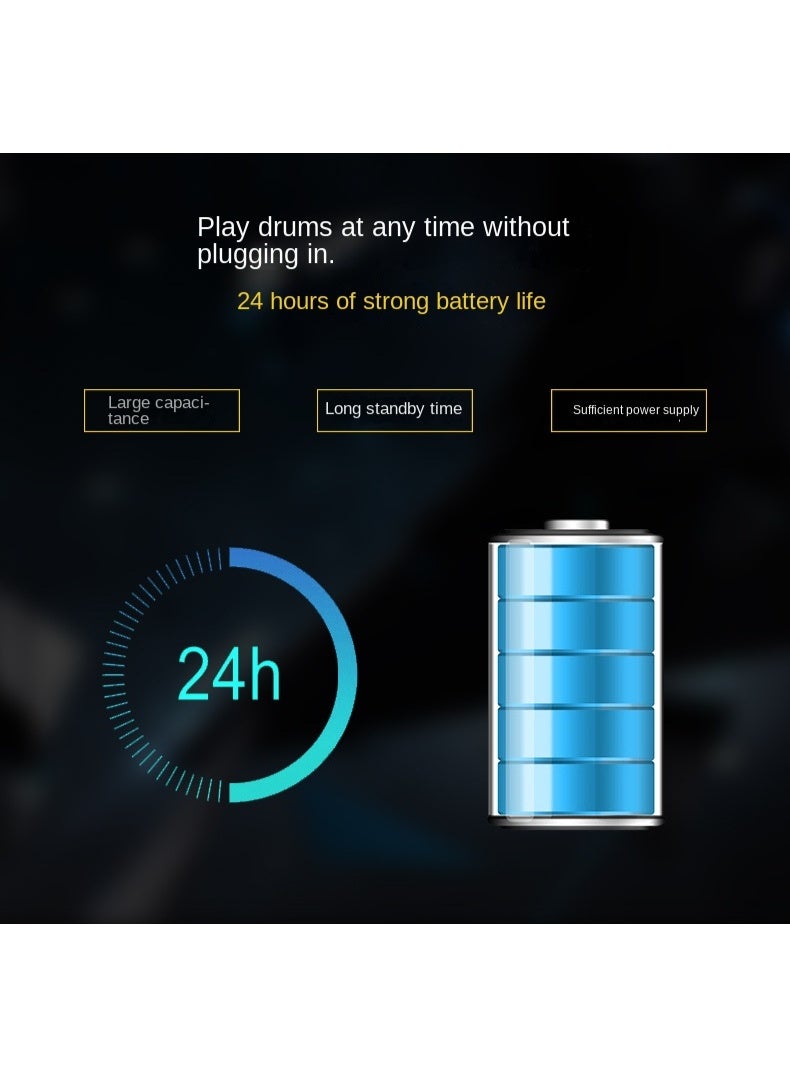 Portable drum set, 9-drum set, roll-up drum, electronic drum for adults, children and beginners - Image 4