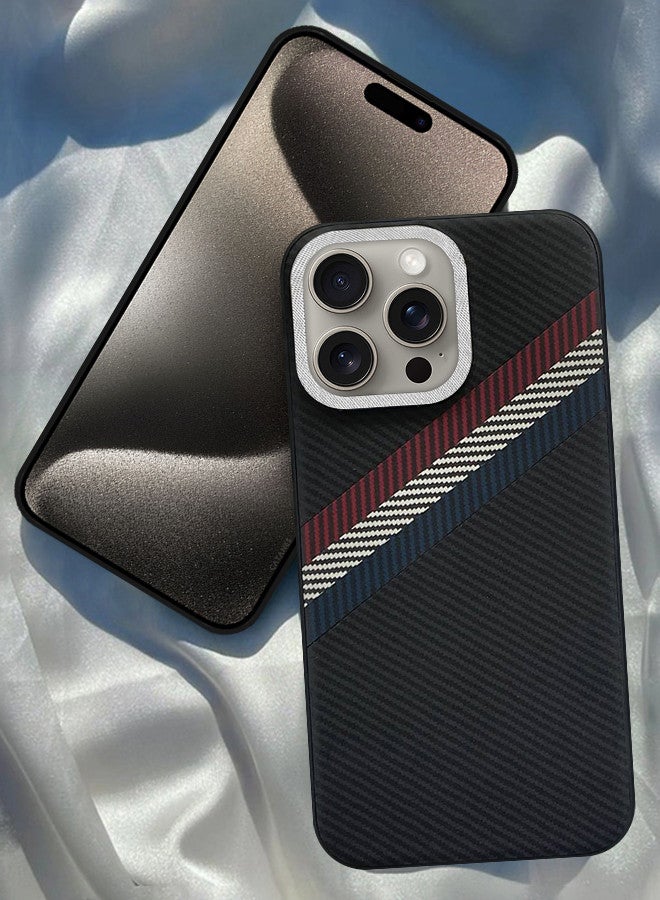 CATANES (for iPhone 15 Pro) Case Cover Carbon Fiber Pattern Phone Case Slim Shockproof Back Cover - Image 1