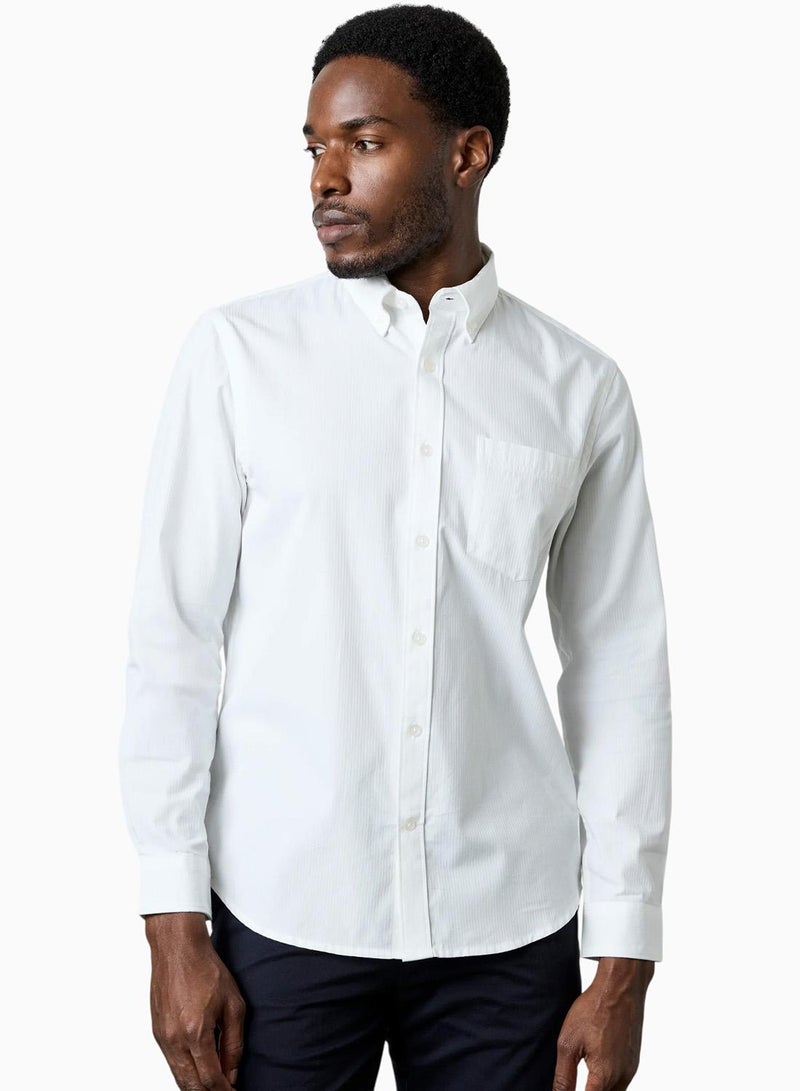 French Connection Corderoy White Shirt - Image 3