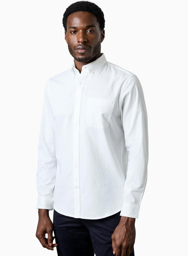 French Connection Corderoy White Shirt - Image 1