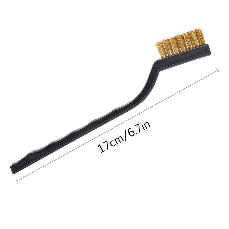 DIY Crafts DIY Crafts Design No # 1, Pack of 3 Pcs, Mini Wire Brush Set Steel Brass Nylon Cleaning Polishing for (Design No # 1, Pack of 3 Pcs)  - Image 2