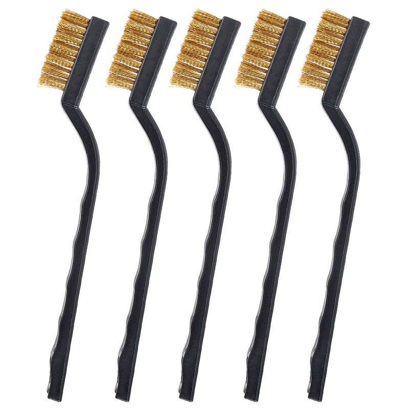 DIY Crafts DIY Crafts Design No # 1, Pack of 3 Pcs, Mini Wire Brush Set Steel Brass Nylon Cleaning Polishing for (Design No # 1, Pack of 3 Pcs)  - Image 5