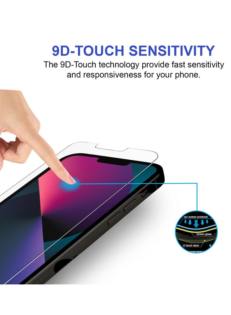 PRIMEEIGHT iPhone 13 Pro Max Screen Protector 6.7 Inch Display - Ultra Thin 9H Hardness Tempered Glass iPhone 13 Pro Max Pack of 3 - Easy to Install HD Clear Screen Protector 13 Pro MAX - Image 3