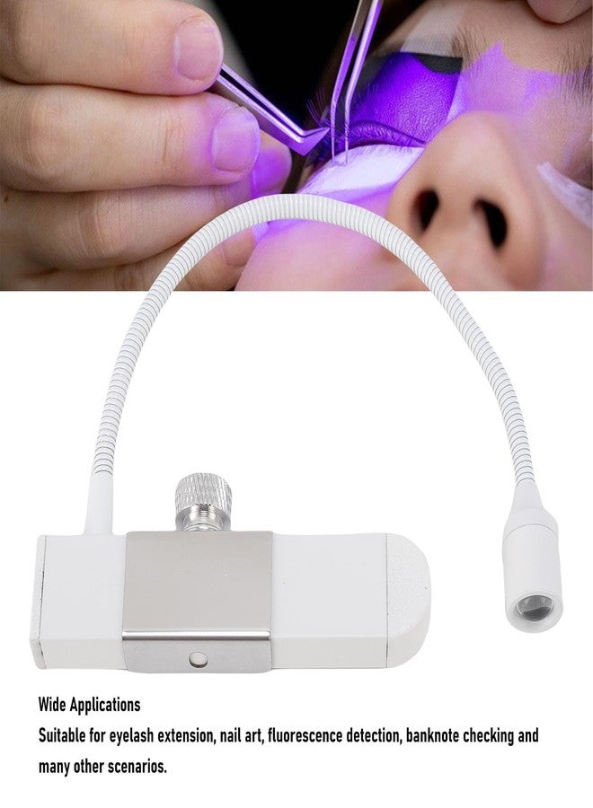 Zunate Portable Eyelash Extension Lamp with Foot Pedal Tweezers, 395-400nm Curing Light,1-2 Second Fast Cure, Pen Sized Handheld for Beauty Salon, Nail Tech, Home (White) - Image 3