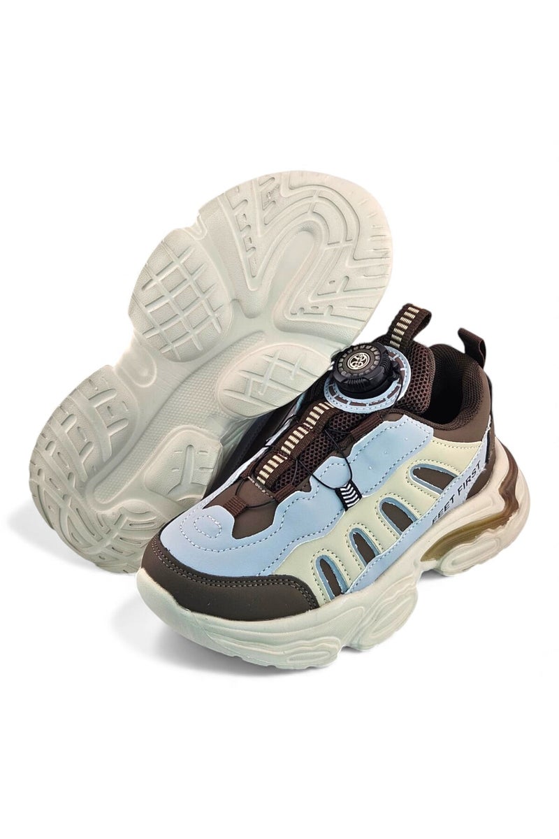 Feet First Bolt Flow Kids Lightweight Sports Sneakers 86-890-36 Khaki - Image 3