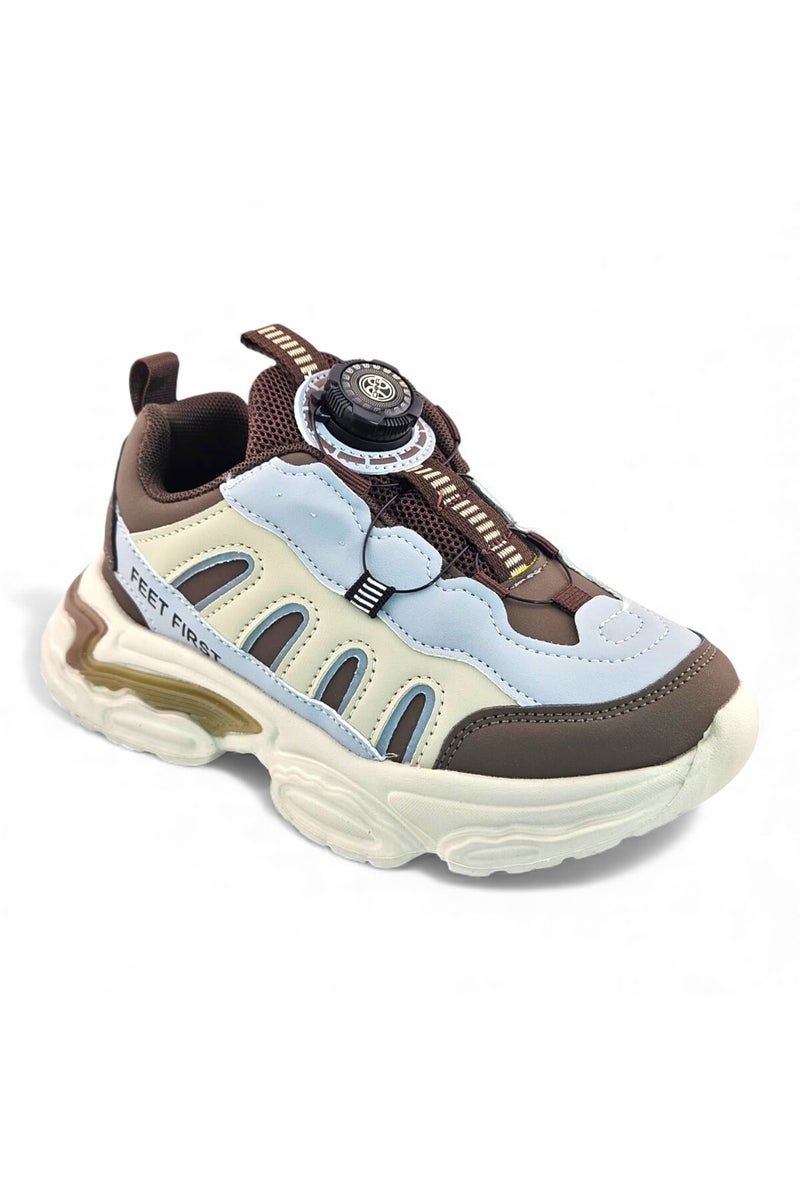 Feet First Bolt Flow Kids Lightweight Sports Sneakers 86-890-36 Khaki - Image 4