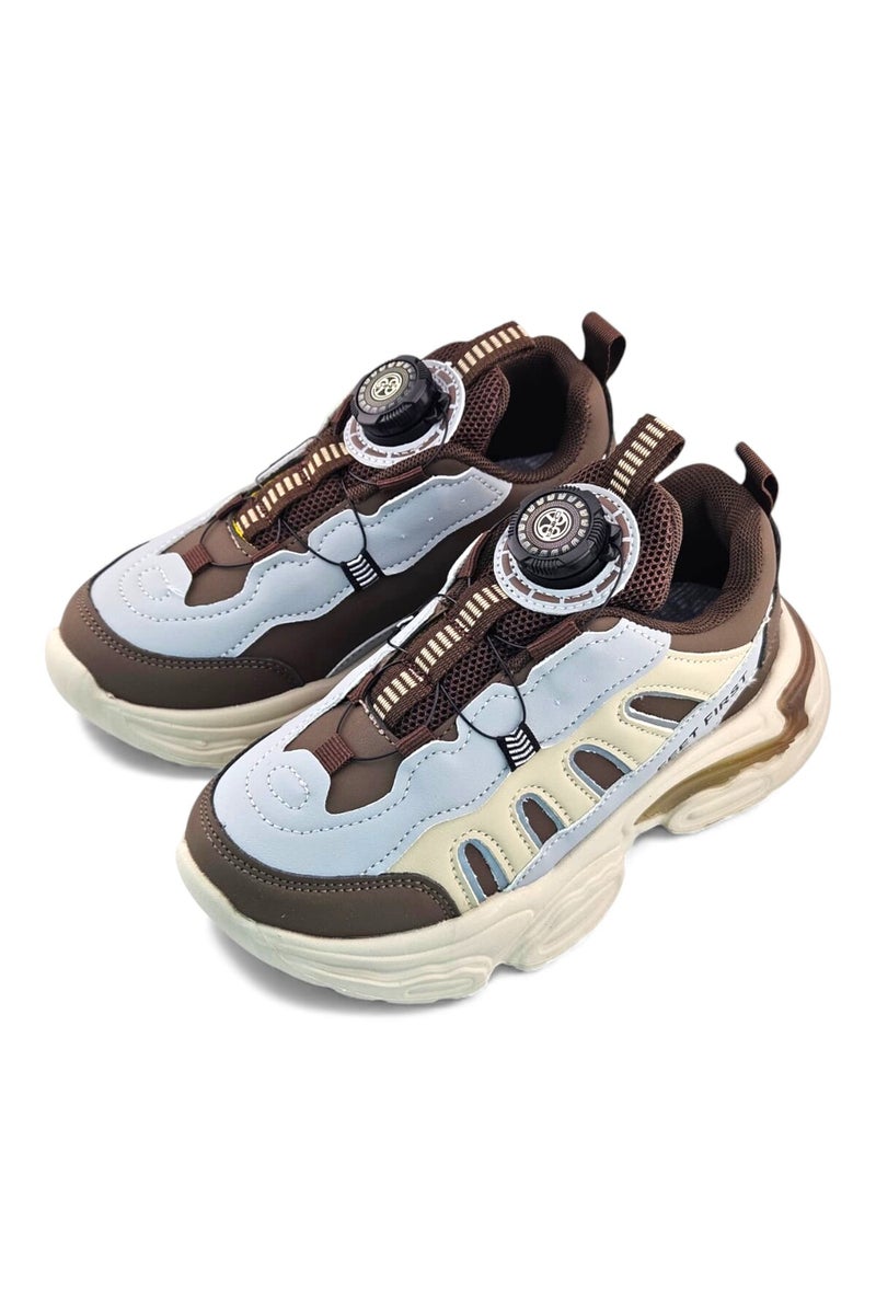 Feet First Bolt Flow Kids Lightweight Sports Sneakers 86-890-36 Khaki - Image 2