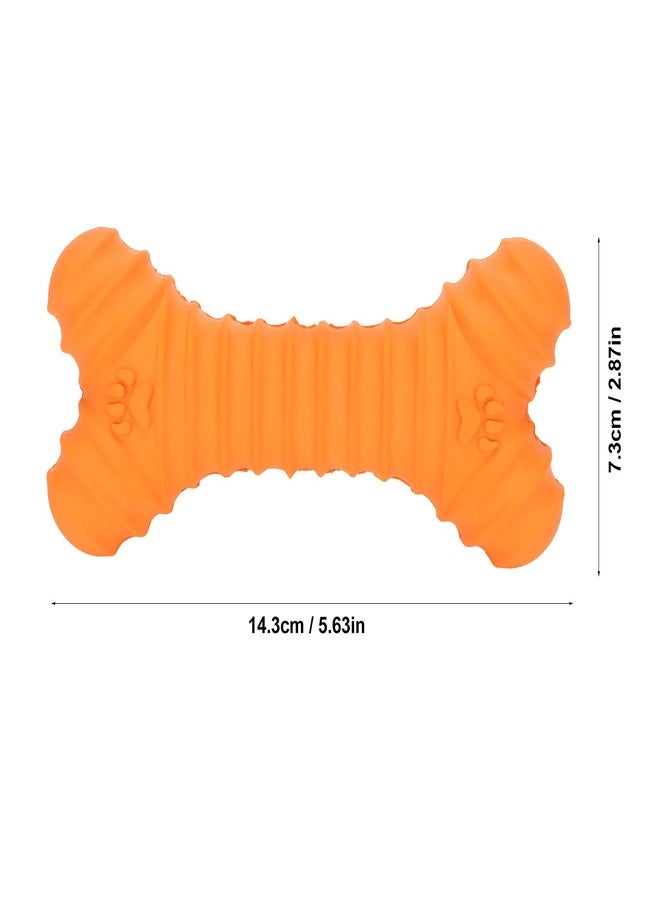 Zerodis Squeaky Dog Toy Bone Shape, Indestructible Dog Chew Toys Rubber Dog Interactive Dog Toys Dog Squeak Toys for Large Dogs Aggressive Chewers (Orange) - Image 4